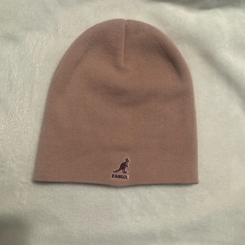 Kids Kangol Tan Knit Beanie